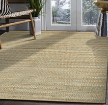 Load image into Gallery viewer, 8 x 10 Spa Blue Jute Rug
